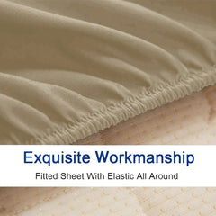 Fitted bed sheet hazel nut color