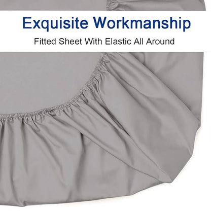 Grey Color Fitted Sheet