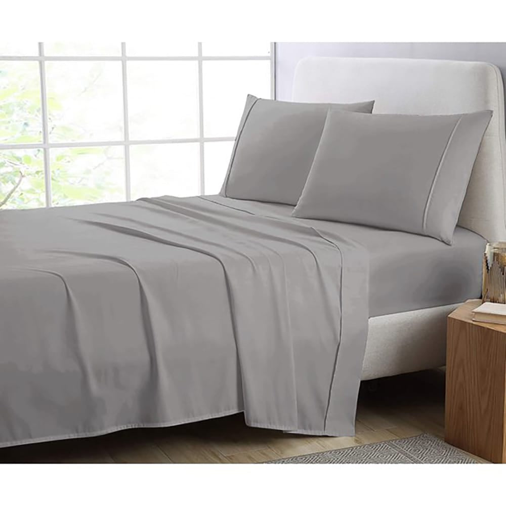 Grey Cotton fitted sheet