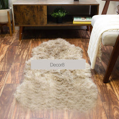 Light Brown Fluffy Faux Fur Mat