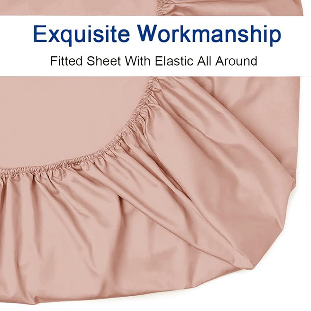 Peach Color Fitted Sheet