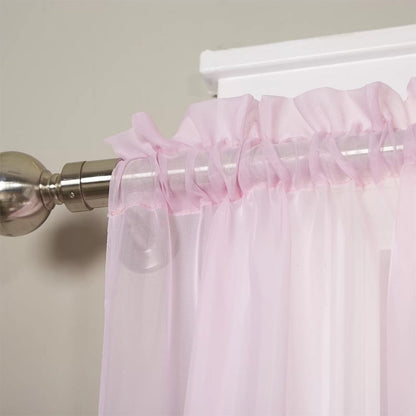 Polyester Sheer Net Curtain Dusty Pink 2