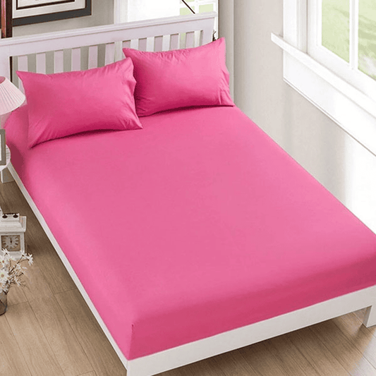 Cotton Fitted Sheet - Pink - TC 150