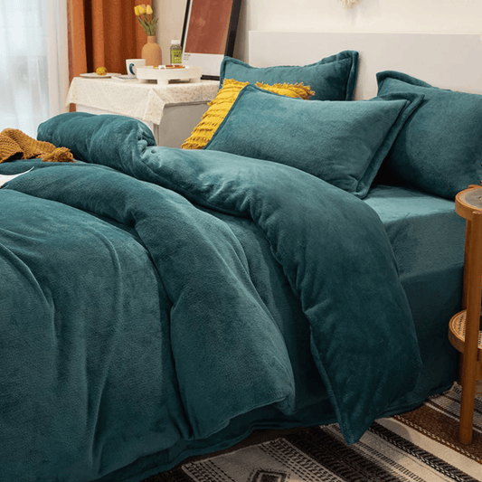 Reversible Duvet Cover - Teal Blue