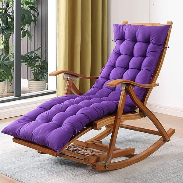 Rocking Chair Velvet Cushion -  Max Purple
