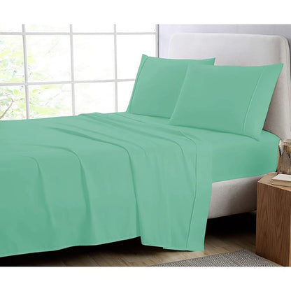 Sea foam Cotton fitted sheet