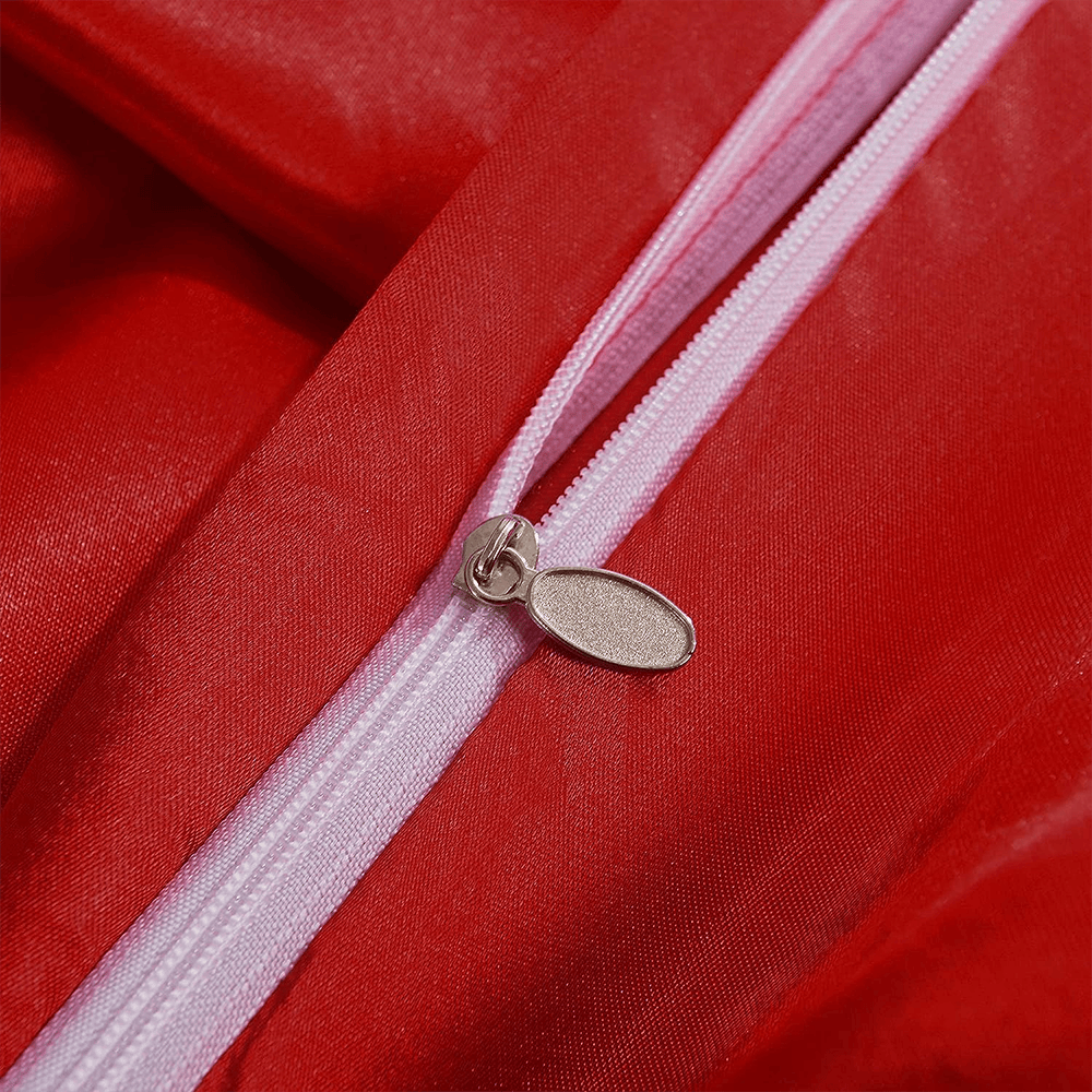 Silk_Duvet_Cover_Set_-_Coral_Red_3