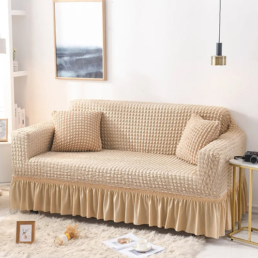 Turkish Style Bubble Sofa Cover - Beige