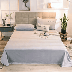 Velvet Bed Sheet -  Silver Grey
