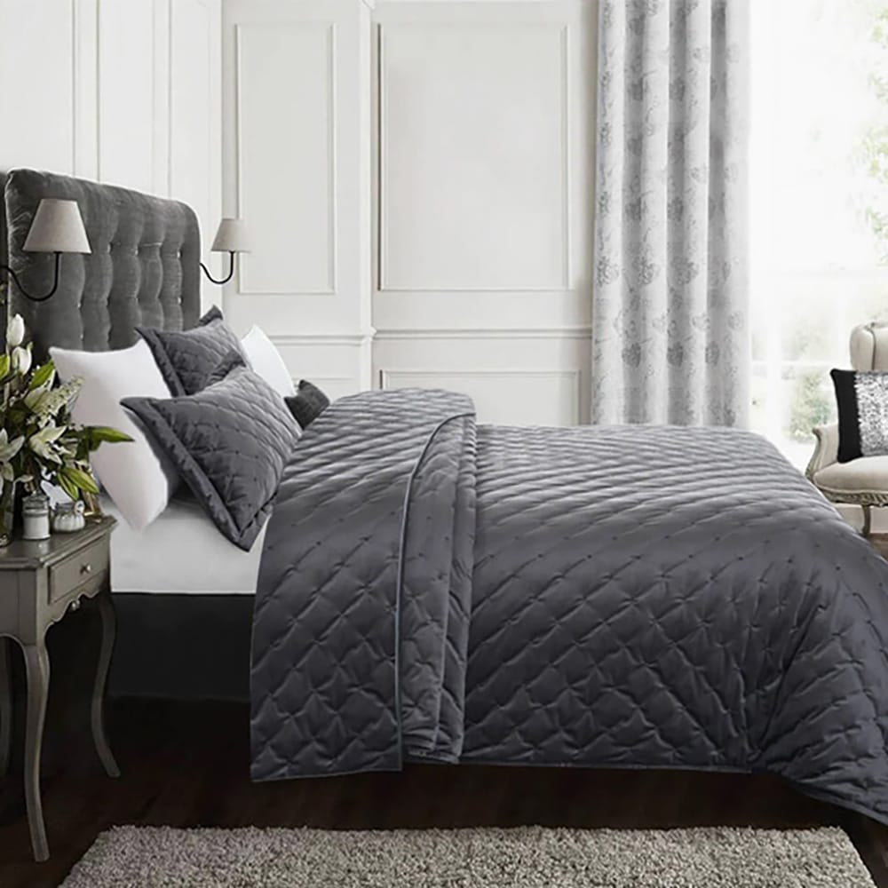 Velvet Bedspread - Grey – Decor8