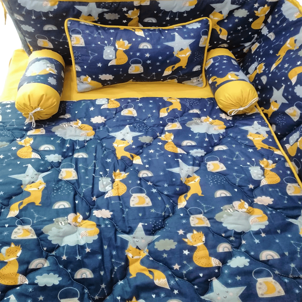 Baby Cot - Bedding Set - Pompous Blue