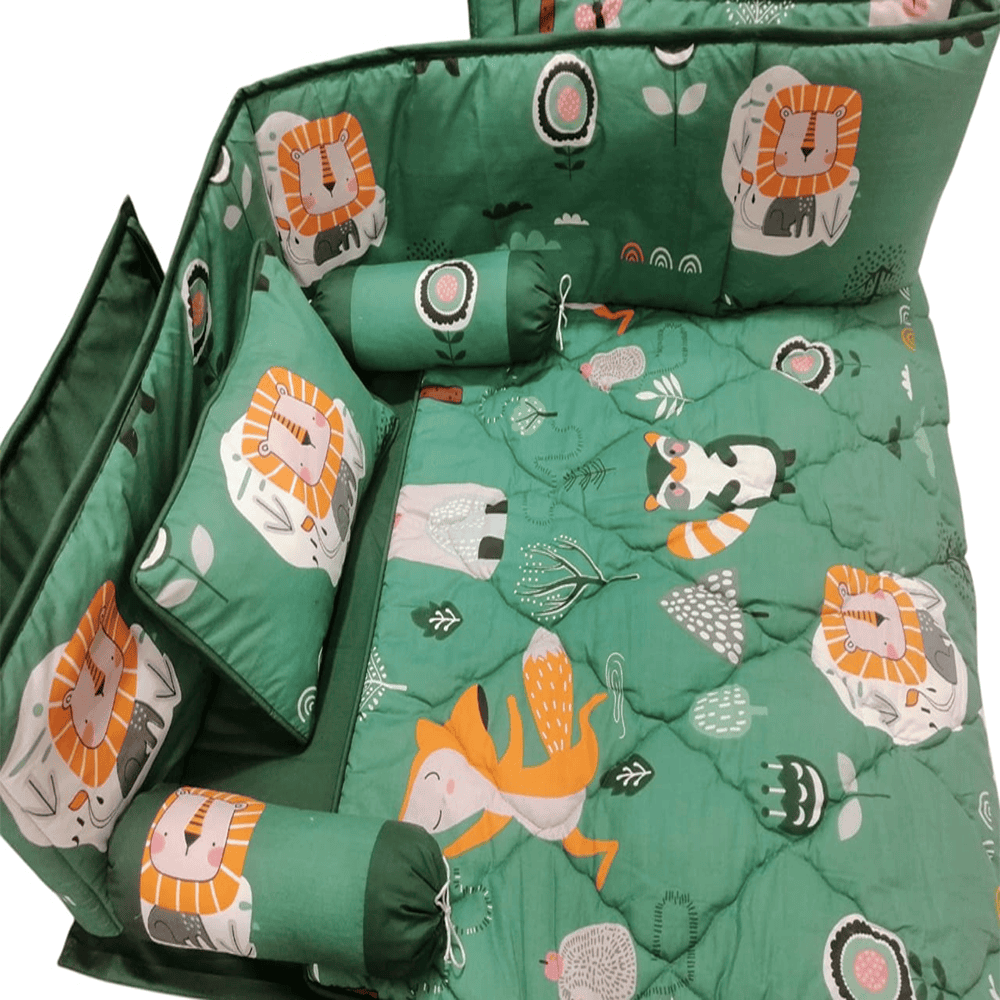 Baby Cot - Bedding Set - Pompous Green