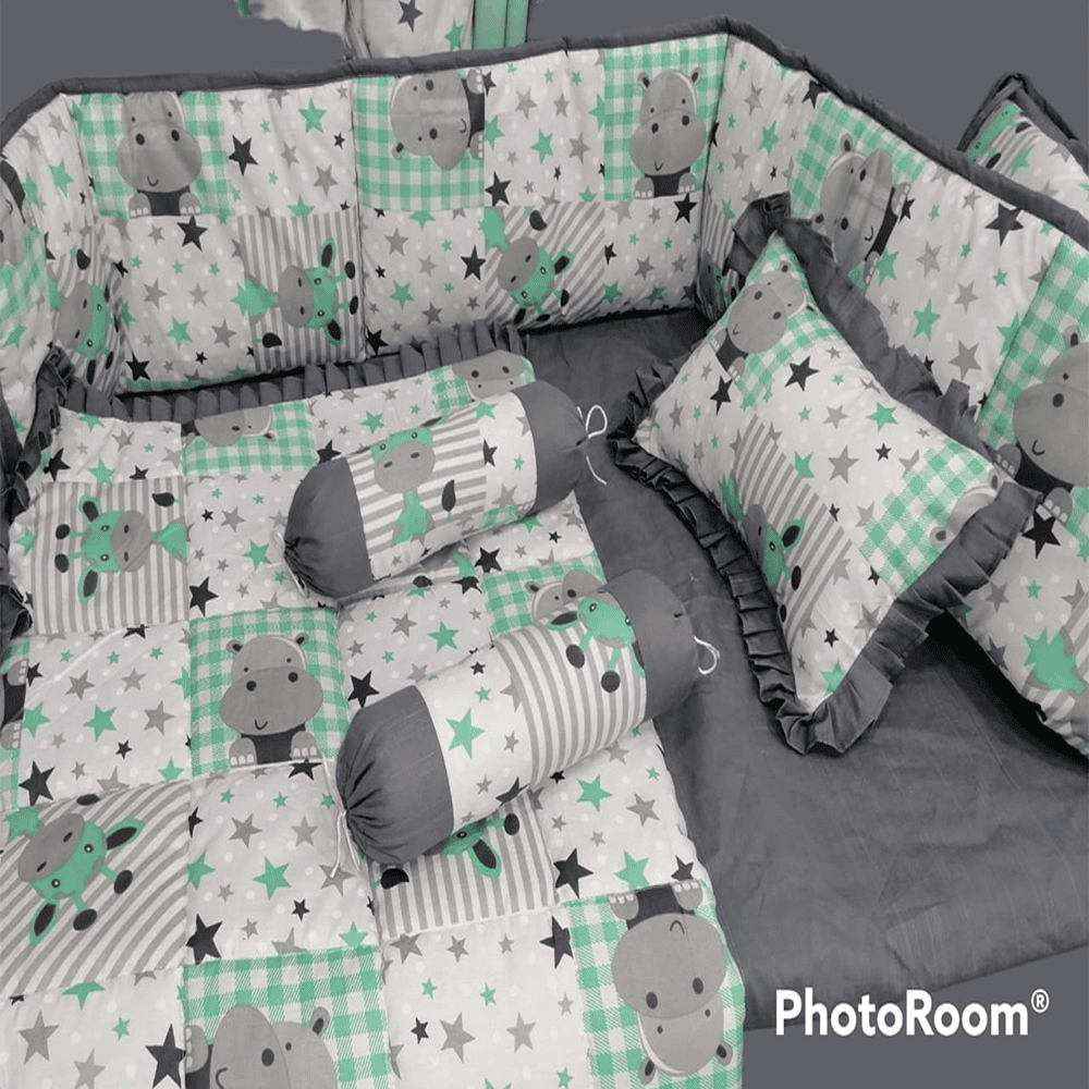 Baby Cot - Bedding Set - Pompous Hippo