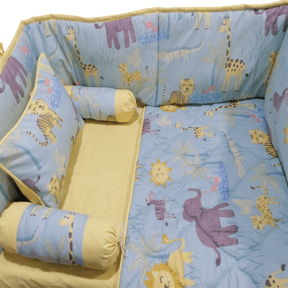 Baby Cot - Bedding Set - Pompous Light Blue