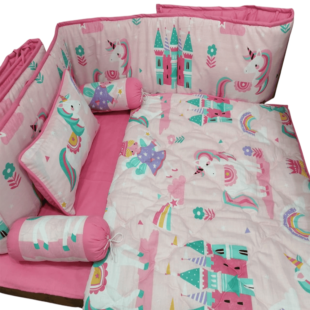 Baby Cot - Bedding Set - Pompous Pink