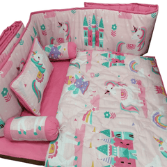 Baby Cot - Bedding Set - Pompous Pink