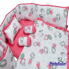 Baby Cot - Bedding Set - Pompous Red