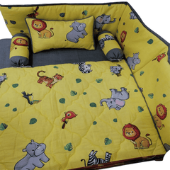 Baby Cot - Bedding Set - Pompous Cute Yellow