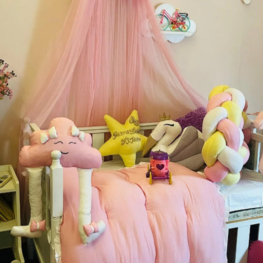 BabyCot BeddingSet Cloud Yellow & Pink