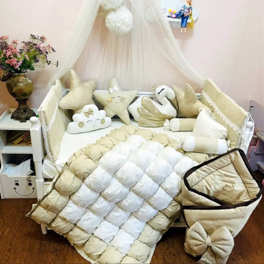 BabyCot BeddingSet Tiny Heaven Olive