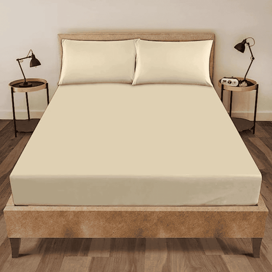 Cotton Fitted Sheet - Beige