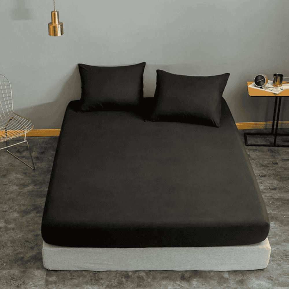 Cotton Fitted Sheet - Black