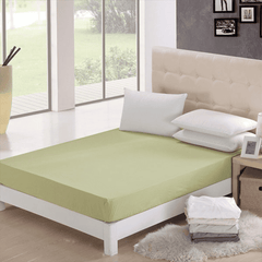 Cotton Fitted Sheet - Ivory Green