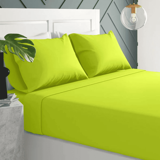 Cotton Fitted Sheet - Lime Green