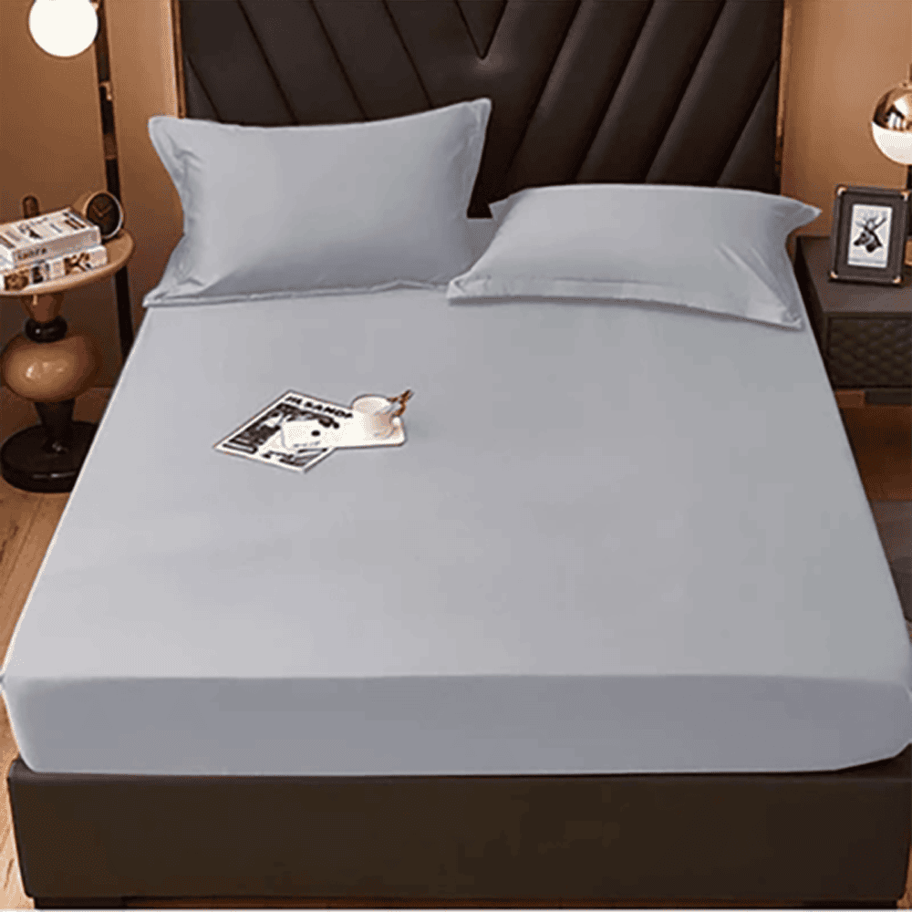 Cotton Fitted Sheet - Silver