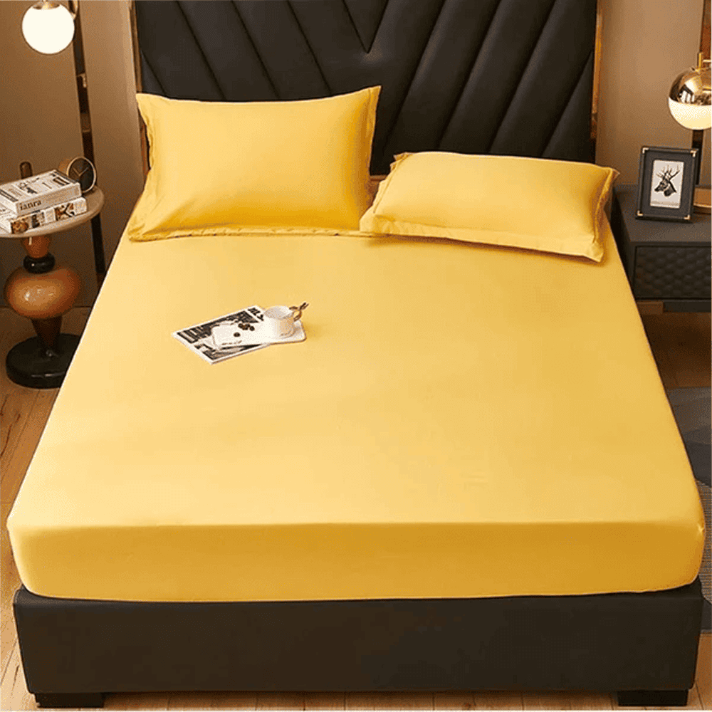 Cotton Fitted Sheet - Yellow