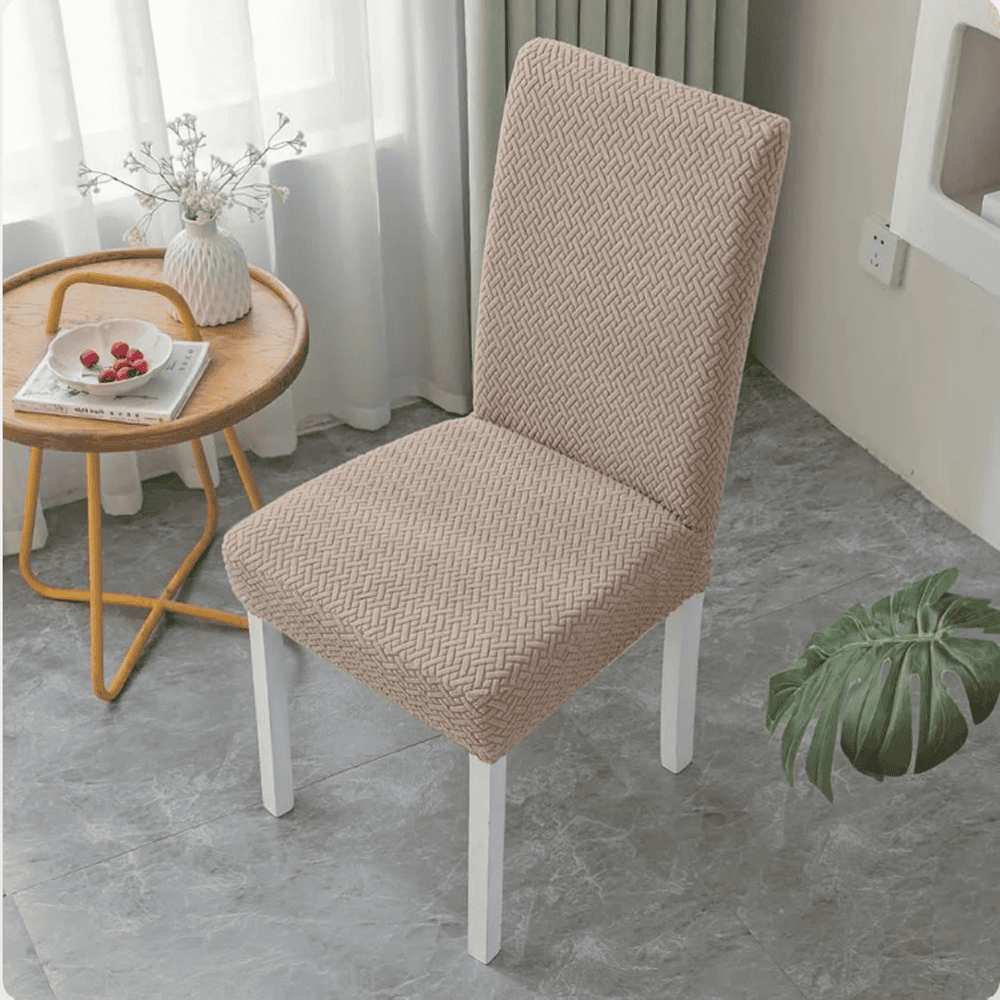 Jacquard Chair Cover - Beige
