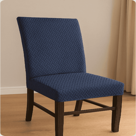 Jacquard Chair Cover - Blue