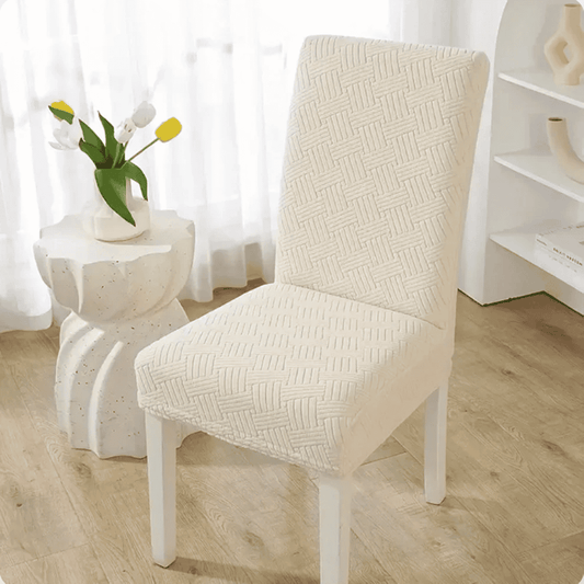 Jacquard Chair Cover - Off White