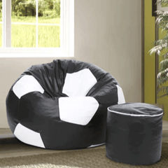Premium Football Bean Bag - Black