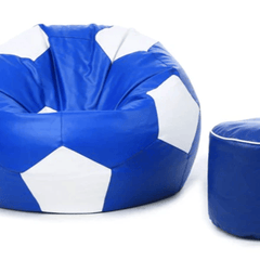Premium Football Bean Bag - Blue