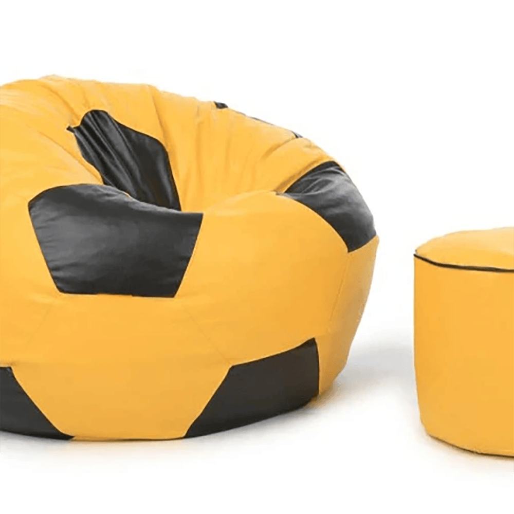 Premium Football Bean Bag - Yellow