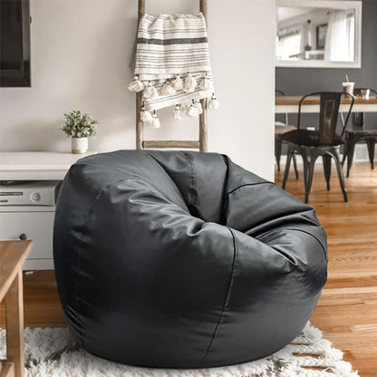 Premium Puffy Bean Bag - Black-1