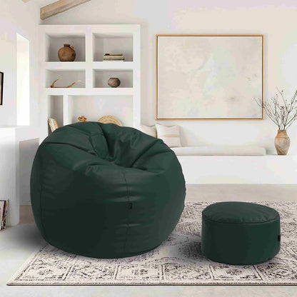 Premium Puffy Bean Bag - Green