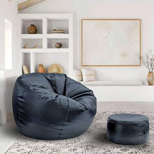 Premium Puffy Bean Bag - Grey