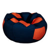 Premium Football Leather Bean Bag - Blue