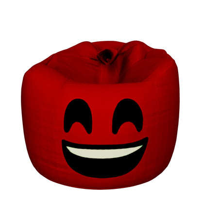 Smiley Face Bean Bag - Red