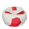 Premium Football Leather Bean Bag - White