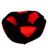 Premium Football Leather Bean Bag - Black