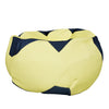 Premium Football Leather Bean Bag - Yellow