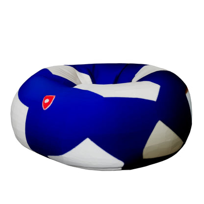 Premium Football Bean Bag - Blue