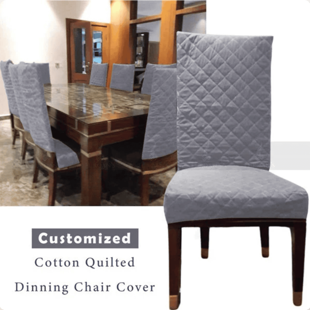 Quilted Chair Cover - Grey