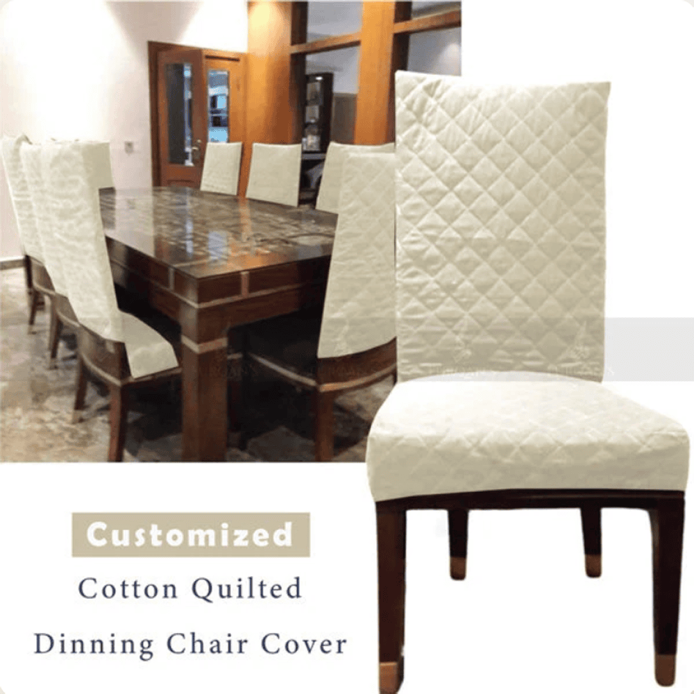 Quilted Chair Cover - Off White