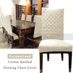 Quilted Chair Cover - Off White