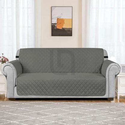 Quilted+Reversible+Non-Slip+Oversized+Box+Cushion+Sofa+Slipcover Light Grey