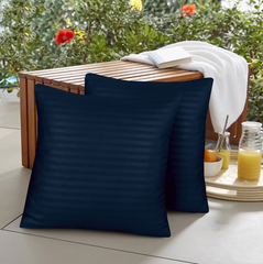 Satin Cushion Covers - Dark Blue